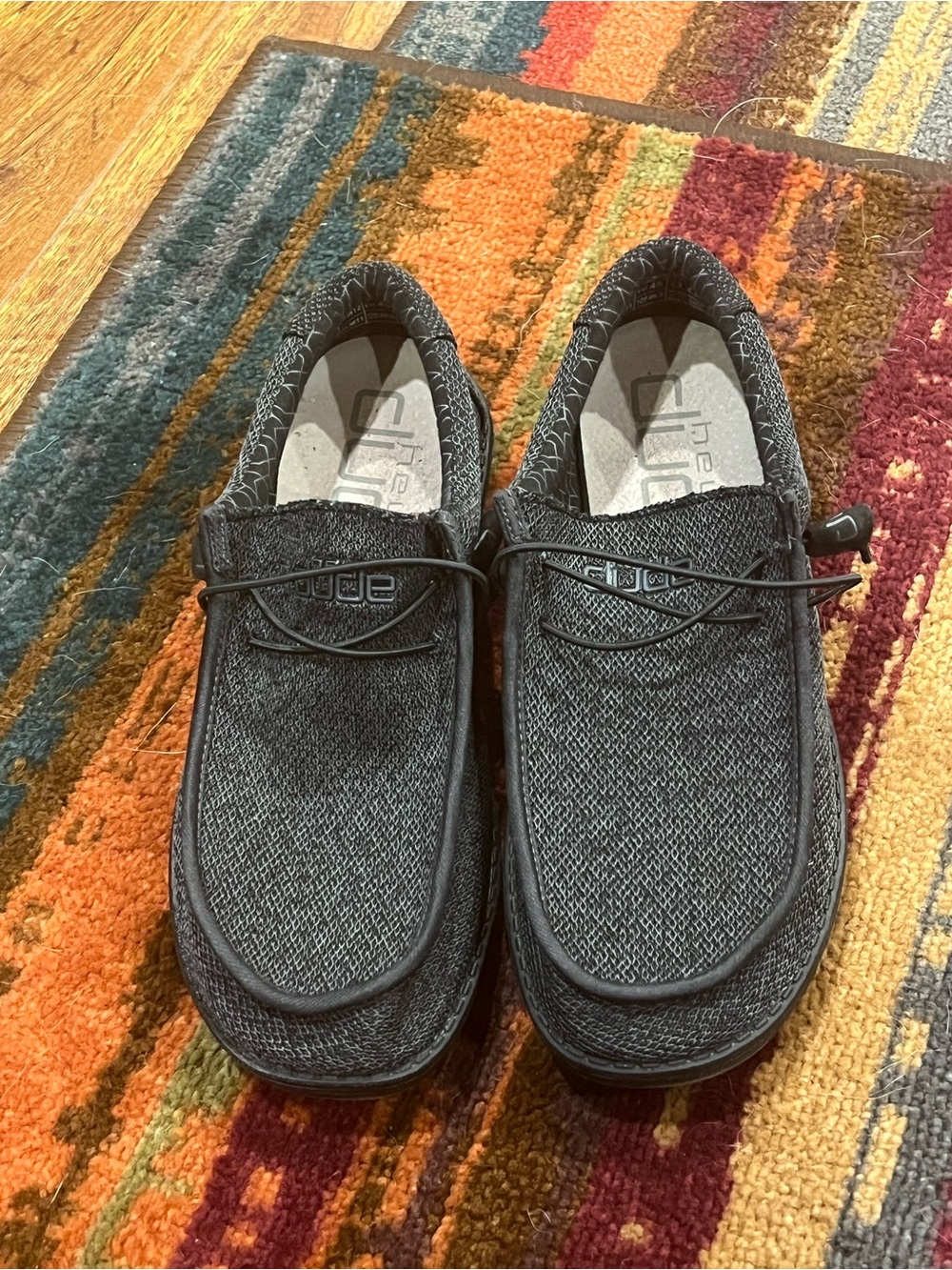 Hey Dude Men's Slip-On Knit Loafers - Dark Gray